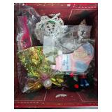 Christmas Holiday Decor Collection Including Nativity Candleholder and Animated Reindeer