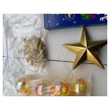 Holiday Decoration Collection with Ribbons, Ornaments, and Angel Chimes