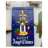 Holiday Decoration Collection with Ribbons, Ornaments, and Angel Chimes