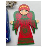 Holiday Decoration Collection with Ribbons, Ornaments, and Angel Chimes