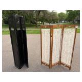 Pair of Decorative Room Dividers with Floral and Heart Designs