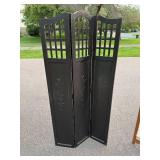 Pair of Decorative Room Dividers with Floral and Heart Designs