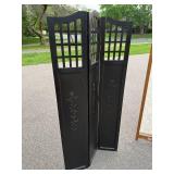Pair of Decorative Room Dividers with Floral and Heart Designs