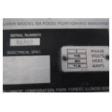 HOLLYMATIC FOOD PORTIONING MACHINE