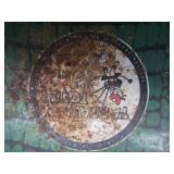 VINTAGE TARTAN TOTER PAIL FULL OF VINTAGE MARBLES