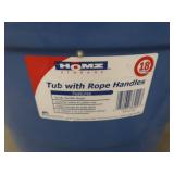 18 GAL BLUE BUCKET WITH GARDEN TOOLS