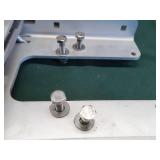 TROLLING MOTOR MOUNTING PLATE WITH BOX OF BOBBERS