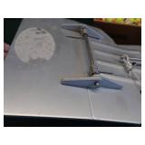 TROLLING MOTOR MOUNTING PLATE WITH BOX OF BOBBERS