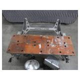 BLACK AND DECKER WORK TABLE + WORK LIGHTS