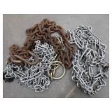 VEHICLE JACK AND CHAINS IN A CANVAS BAG