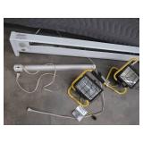 HALLOGEN LIGHTS AND ELECTRIC HEATER