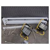 HALLOGEN LIGHTS AND ELECTRIC HEATER