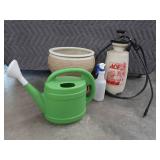 PLANTER AND VARIOUS GARDENING ASSESORIES