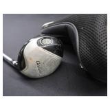 SET OF GOLF CLUBS W/ LEATHER GOLF BAG