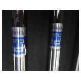 SET OF GOLF CLUBS W/ LEATHER GOLF BAG