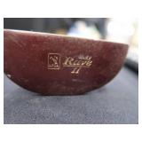 SET OF GOLF CLUBS W/ LEATHER GOLF BAG