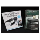 GOLF RANGE FINDER AND MONOGRAM SET