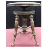 ANTIQUE ? / VINTAGE? GLASS BALL CLAW FOOT STOOL