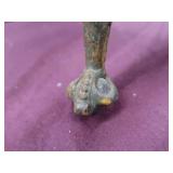 ANTIQUE ? / VINTAGE? GLASS BALL CLAW FOOT STOOL