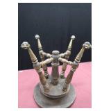 ANTIQUE ? / VINTAGE? GLASS BALL CLAW FOOT STOOL