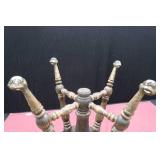 ANTIQUE ? / VINTAGE? GLASS BALL CLAW FOOT STOOL