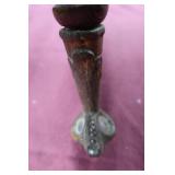 ANTIQUE ? / VINTAGE? GLASS BALL CLAW FOOT STOOL