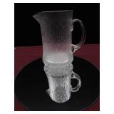 ITTALA ULTIMA THULE PITCHER W/ 5 GLASSES