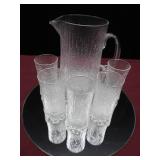 ITTALA ULTIMA THULE PITCHER W/ 5 GLASSES