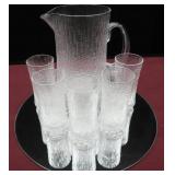 ITTALA ULTIMA THULE PITCHER W/ 5 GLASSES