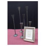 TALL HEAVY METAL CANDLE HOLDERS / FRAME