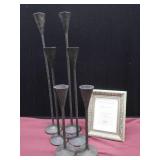 TALL HEAVY METAL CANDLE HOLDERS / FRAME