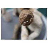 GLASS CANDLE STICK HOLDERS AND ASSORTED WILLOW TREE FIGURINES