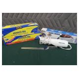 BLACK AND DECKER ELECTRIC KNIFE AND PLASTIC FOOD WRAP