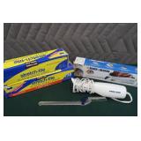BLACK AND DECKER ELECTRIC KNIFE AND PLASTIC FOOD WRAP