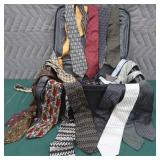 CARRY ON LUGGAGE FULL OF DESIGNER TIES + BONUS SHOES