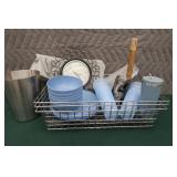 THREE METAL BASKETS PLUS MORE KITCHEN GOODIES