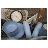 THREE METAL BASKETS PLUS MORE KITCHEN GOODIES