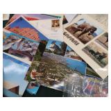 LARGE VINTAGE STAMP COLLECTION + POSTCARDS AND ART