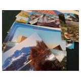 LARGE VINTAGE STAMP COLLECTION + POSTCARDS AND ART