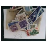LARGE VINTAGE STAMP COLLECTION + POSTCARDS AND ART