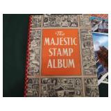 LARGE VINTAGE STAMP COLLECTION + POSTCARDS AND ART
