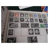 LARGE VINTAGE STAMP COLLECTION + POSTCARDS AND ART