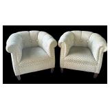 Pair of TreCi Salotti Upholstered Chairs