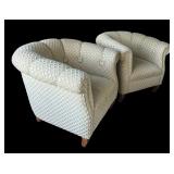 Pair of TreCi Salotti Upholstered Chairs