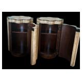 Pair of Circle of Curves Drum Tables by Lexington