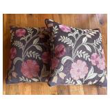 Pair of Floral Accent Pillows
