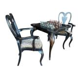 Elegant Chess Table / Game Table with Chairs