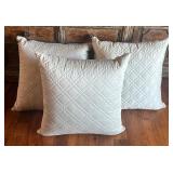 Three Quilted Accent Pillows