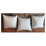 Three Quilted Accent Pillows