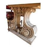 Distinctive Custom Dining Room Table with Eight Hand Carved Italian Silk Upholstered Chairs